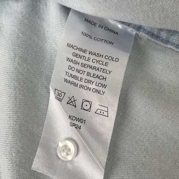 Quince Light Blue Casual Button Down Shirt - Picture 6 of 8